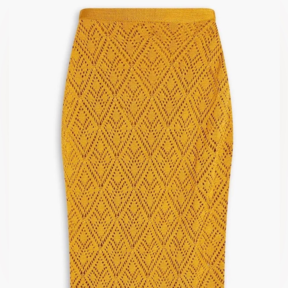 Savannah Morrow Crochet Prima Cotton Midi Skirt (Mango)